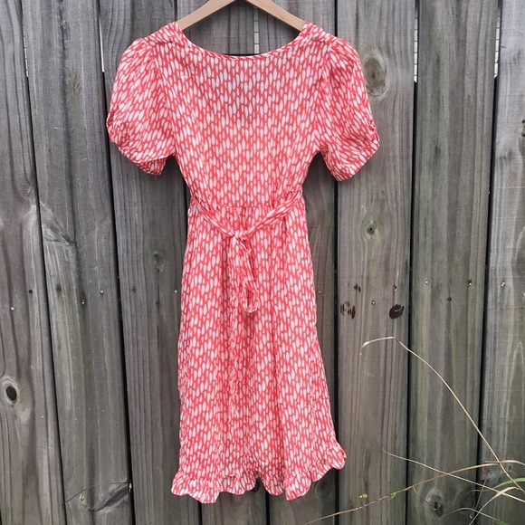 Merona Dress- Orange/Cream Short Sleeve Dress -XS - Picture 5 of 5